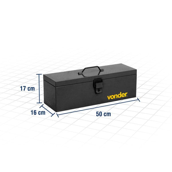 Caixa metálica VONDER para ferramentas com bandeja de 50cm