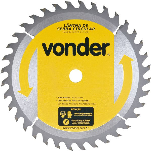 Lâmina de serra circular VONDER c/ dentes de metal duro / vídea 185 x 20 mm 48 dentes