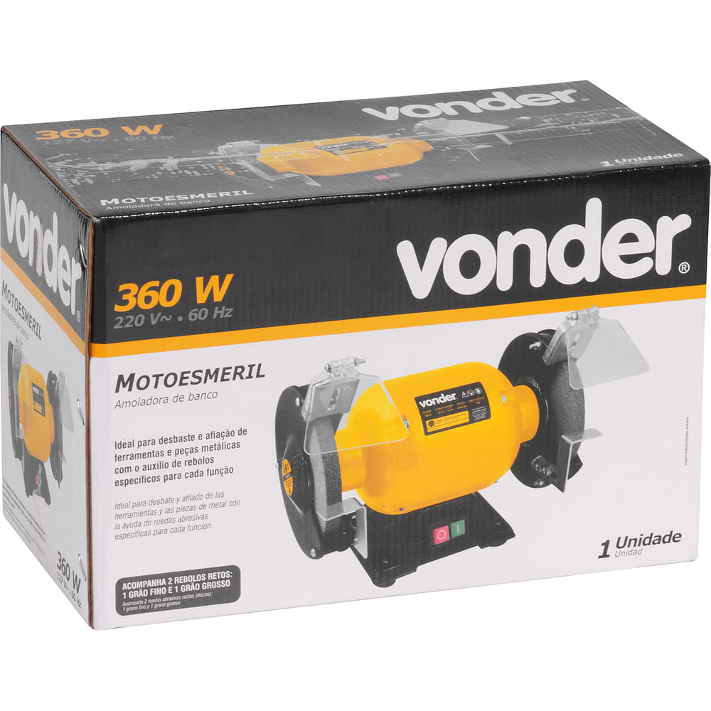 Moto esmeril VONDER 360w, 220V