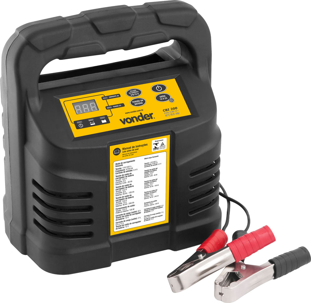 Carregador de bateria VONDER inteligente 127V CIB 200