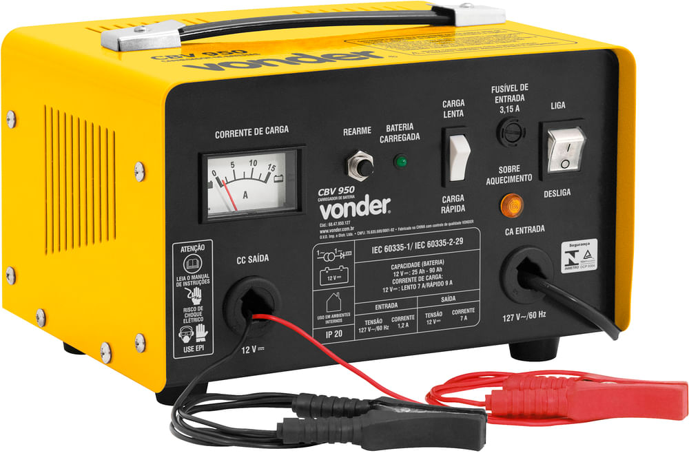 Carregador de bateria VONDER CBV 950 127V