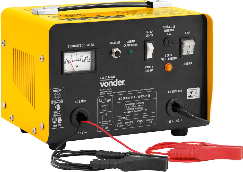 Carregador de bateria VONDER CBV 1600 127V