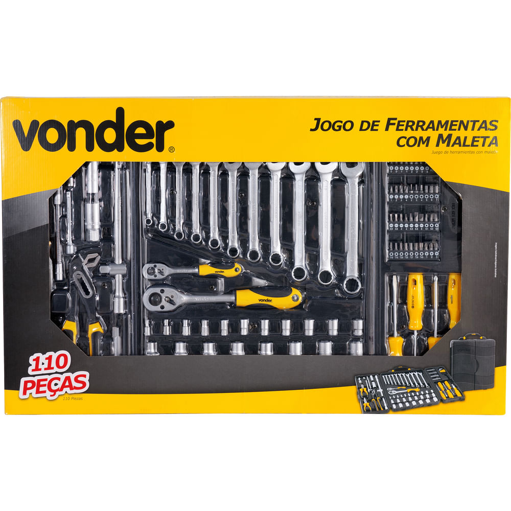 Jogo de Ferramentas VONDER c/ 110 peças