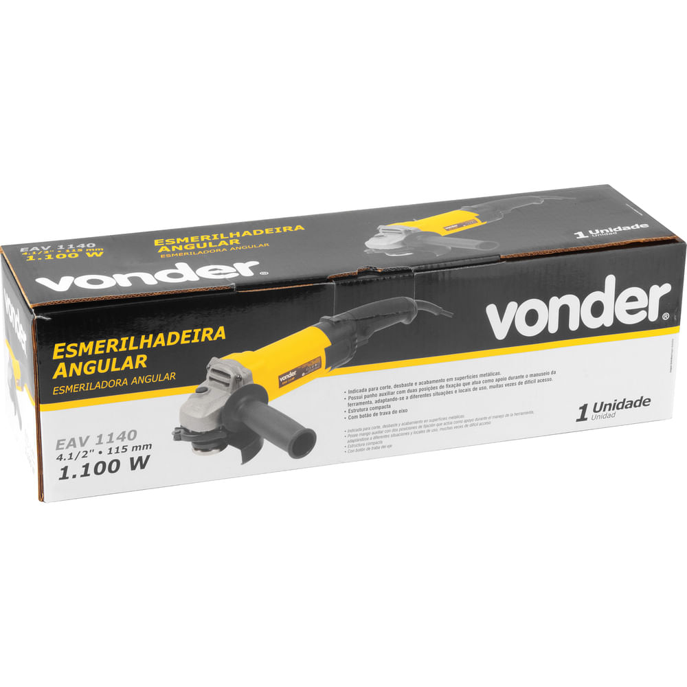 Esmerilhadeira angular VONDER  4.1/2" EAV 1140 127V
