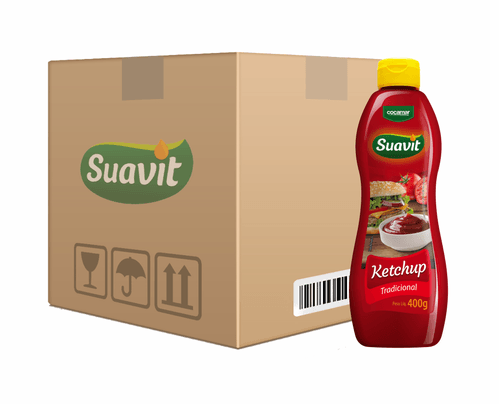 Ketchup Tradicional Suavit 400g (Caixa 24 Unidades)