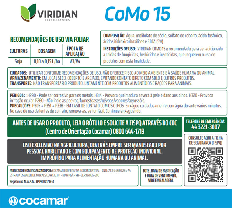 Viridian CoMo 15 1 Litro