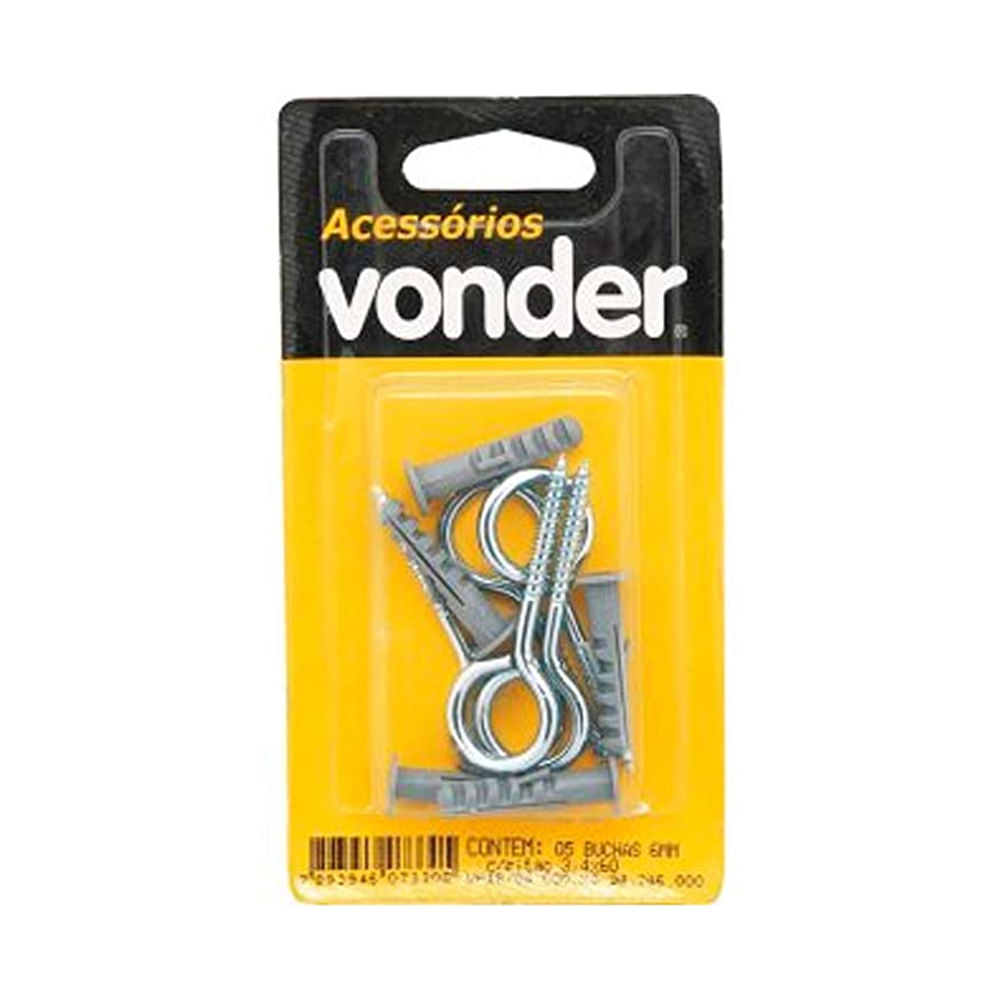 Buchas Vonder  6mm com Pitão 3,4mm x 60mm