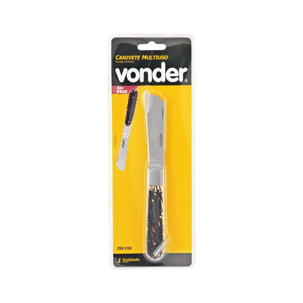 Canivete Multiuso Vonder 190Mm Inox Cmv0190