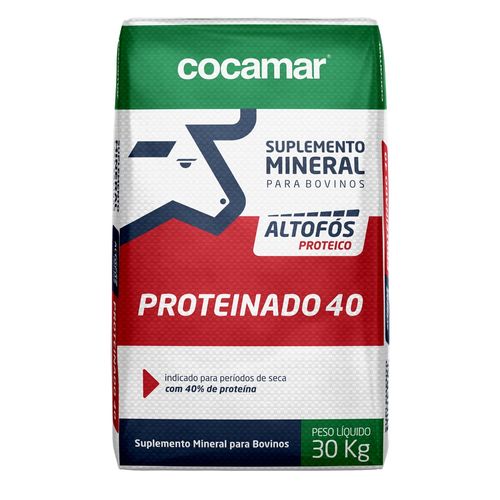 Suplemento Mineral para Bovinos Altofós Proteinado 40% saco 30kg