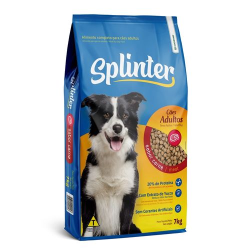 Ração Splinter para Cães Adultos Sabor Carne 7kg
