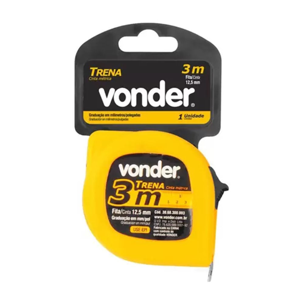 Trena Aço 3mX12,5 mm Vonder