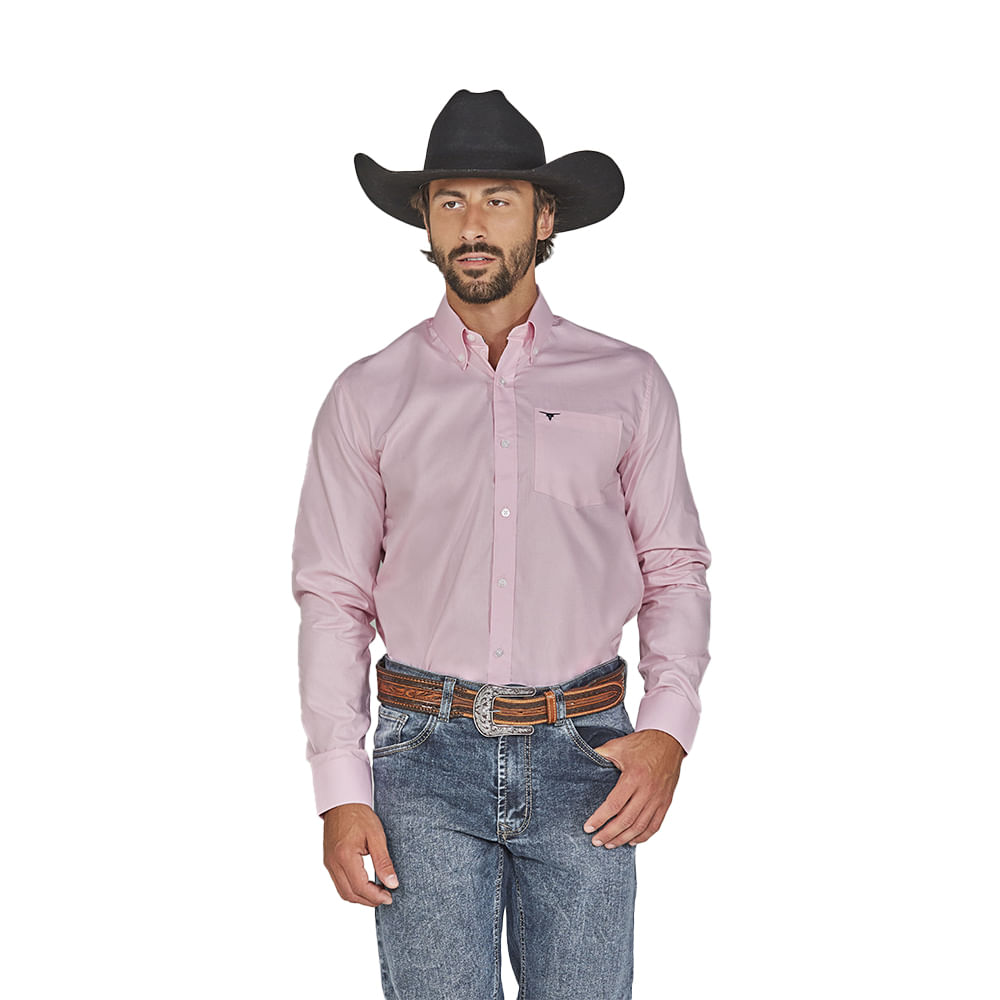 Camisa Masculina Manga Longa Classic Fit Basica P