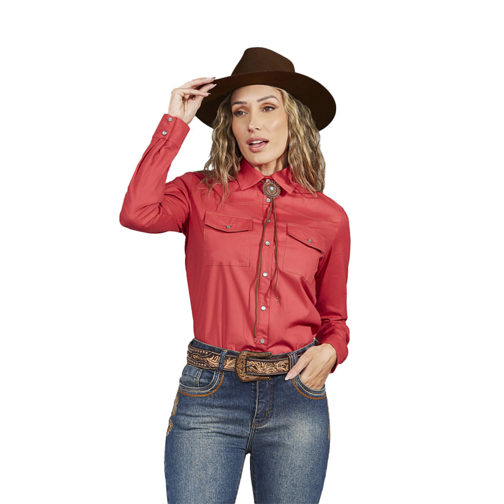 Camisa Feminina Manga Longa Basica PP