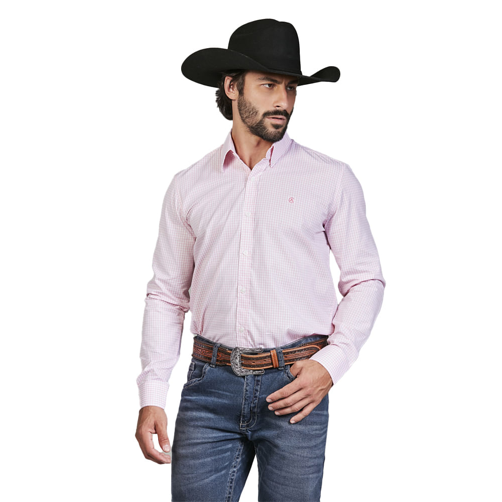 Camisa Masculina Manga Longa Classic Fit Xadrez AC M