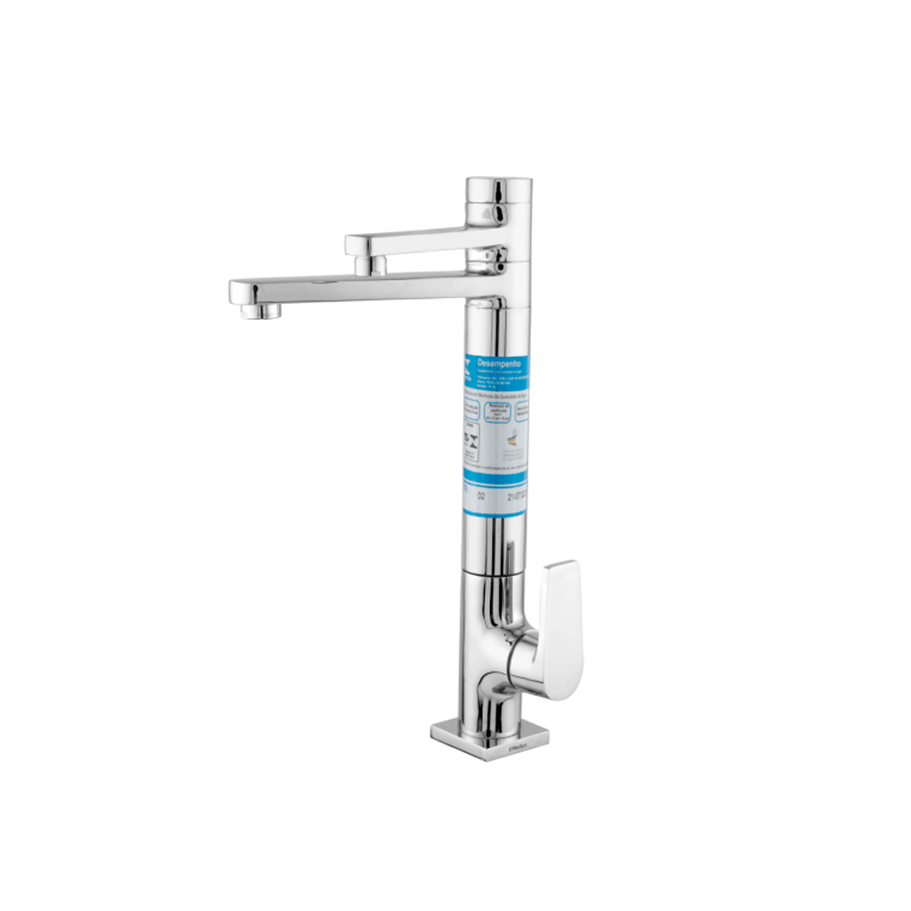 Torneira Para Cozinha Bancada Essence Com Filtro Metal Twin 1/4 Cromado - Pevilon