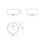 Cuba Apoio Redonda Slim Cinza Antracite Cuba 30,0x30,0x13,5  - Deca