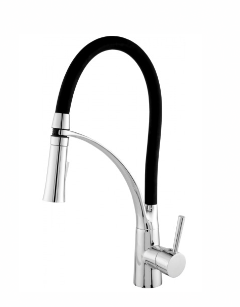Monocomando Ferrara Preta 205103 Gourmet Cozinha Bica Alta ( 5 A 40mca) - Pevilon