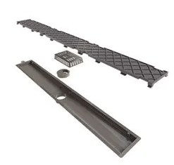 Ralo Linear Pvc Seco 75 Cm Saida Central 75 Cm - Ralo Linear