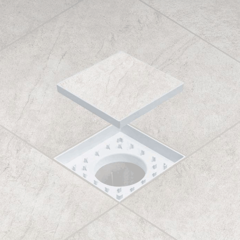 Ralo Quadratta Cinza Oculto 10x10 - Simmetria