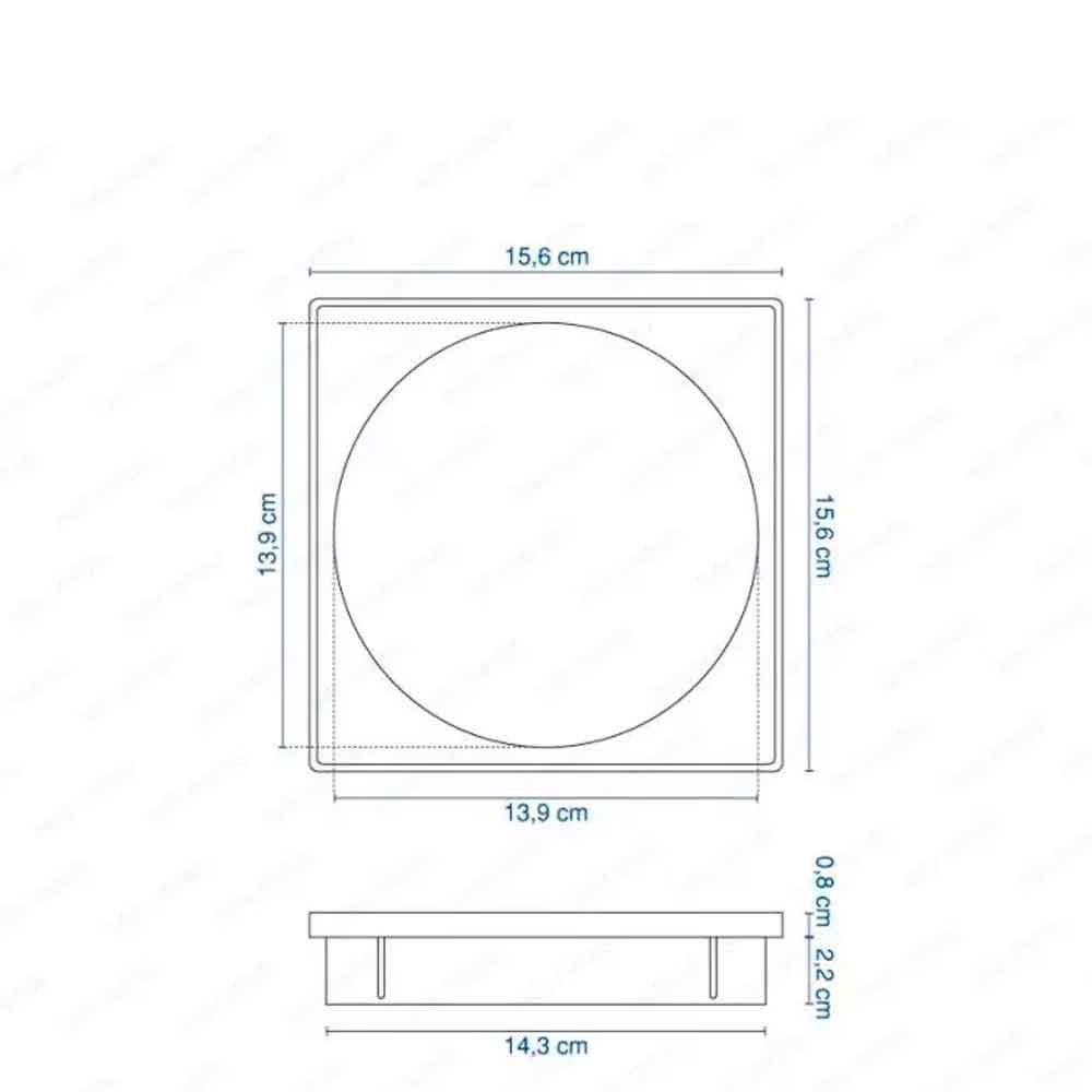 Porta Grelha Preto 15x15 - Simmetria