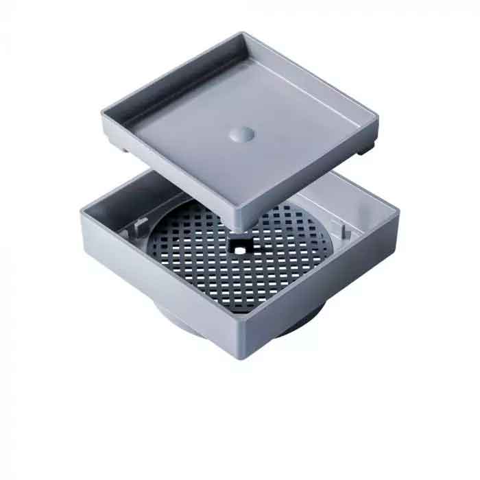 Ralo Quadratta Platina Oculto 10x10 - Simmetria