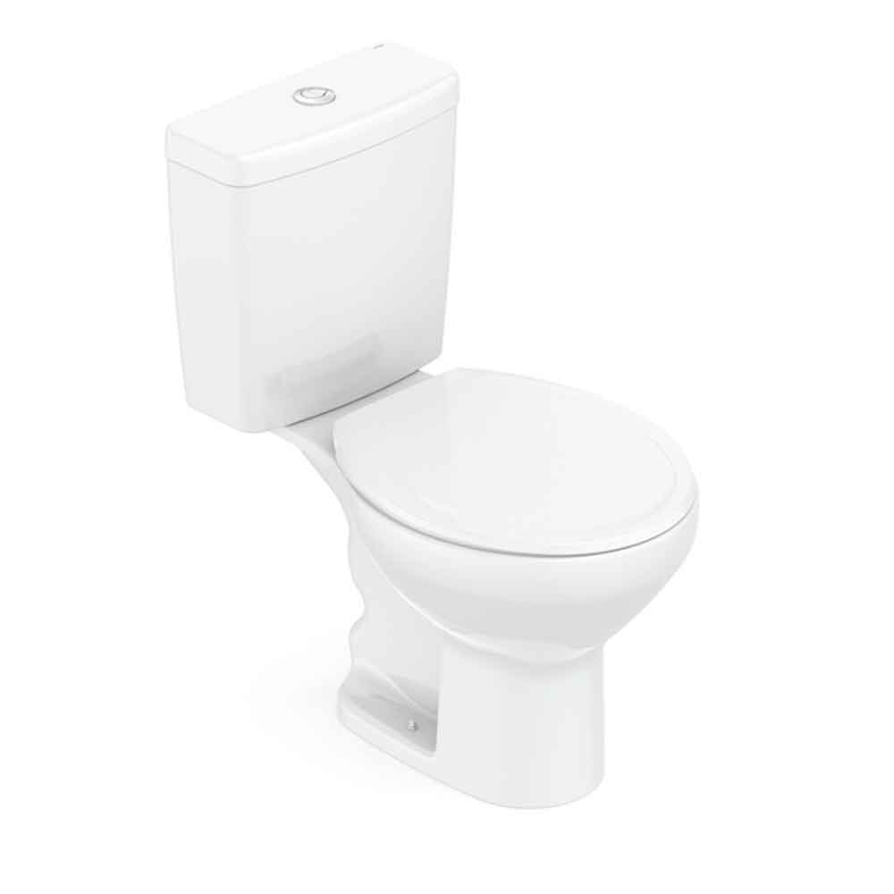 Kit Bacia C/ Caixa 3/6 Lts+compl Instalacao+assento Eco Flamingo Branco - Incepa