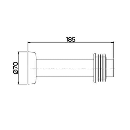 Tubo De Ligação Bacia 20 Cm - Docol