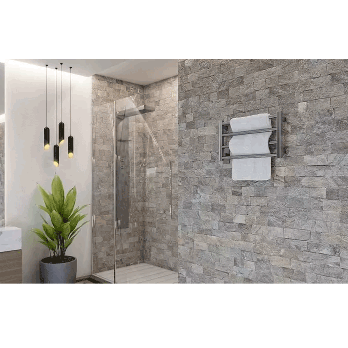 Porta Toalha Aquecido  Mezcla  220v - 53 X 32,5 X 8,7cm Inox - Aquece Metais