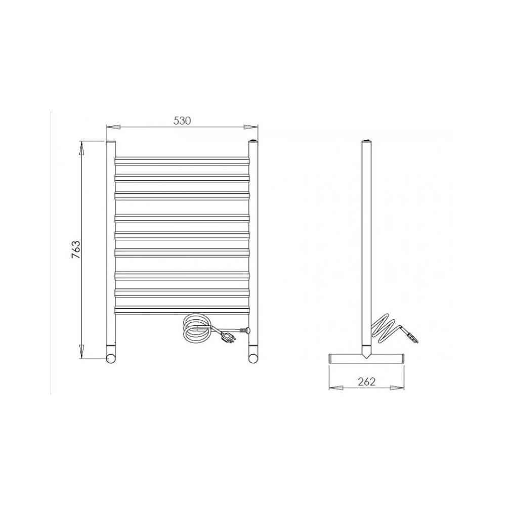 Porta Toalha Aquecido Essencial Mobile Branco Conceito 220v 53 X 76,3 X 26,2 Cm - Aquece Metais