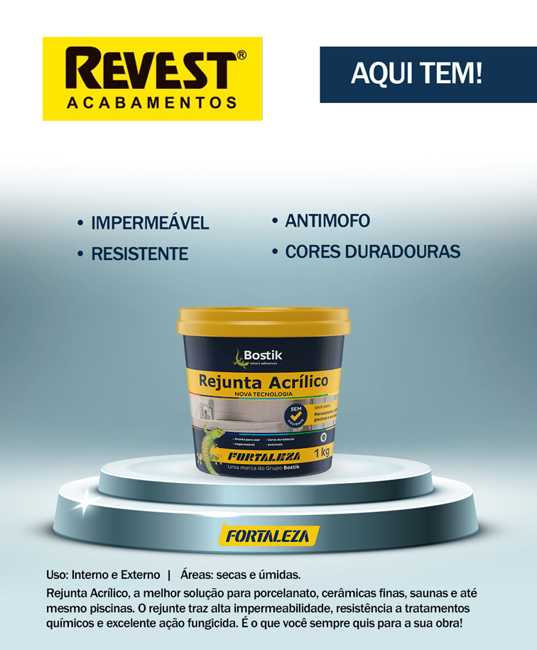 Rejunta Acrilico Interno E Externo Platina  1 Kg - Fortaleza