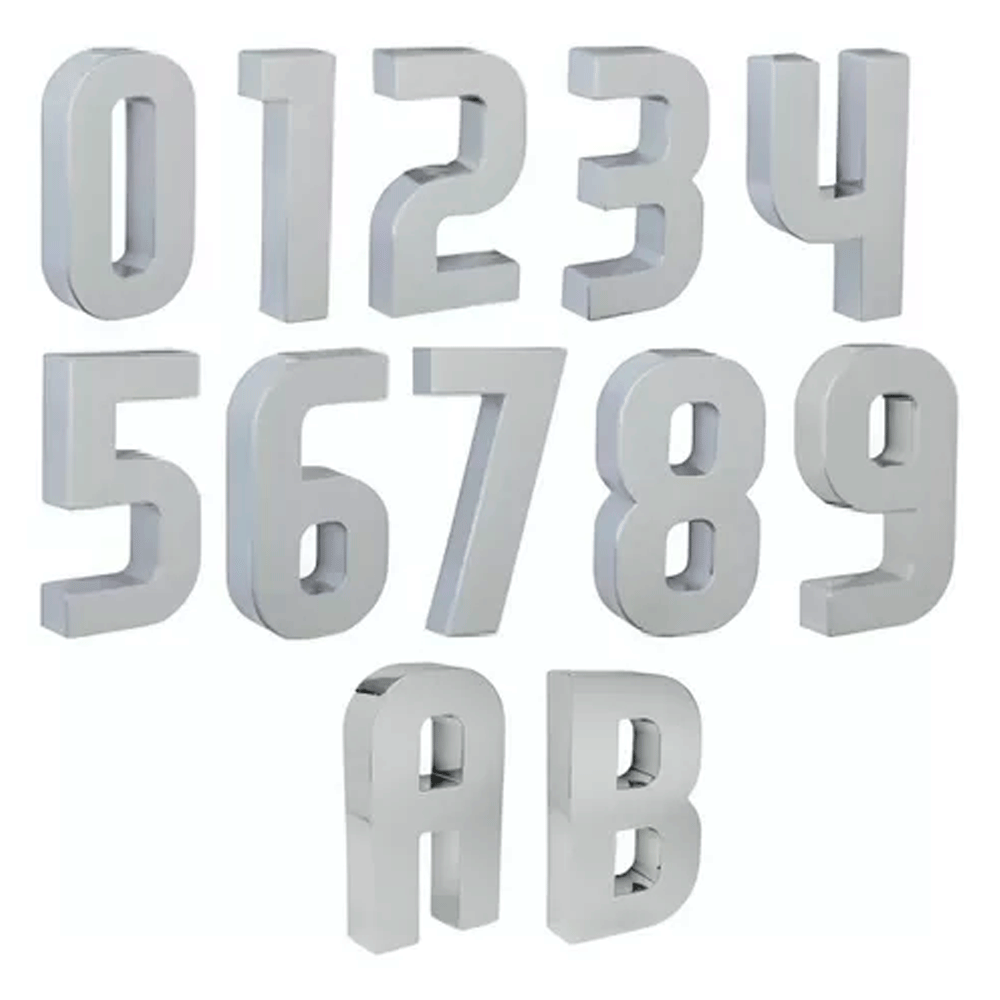 Letra Residencial Cromado A - Roper Plast