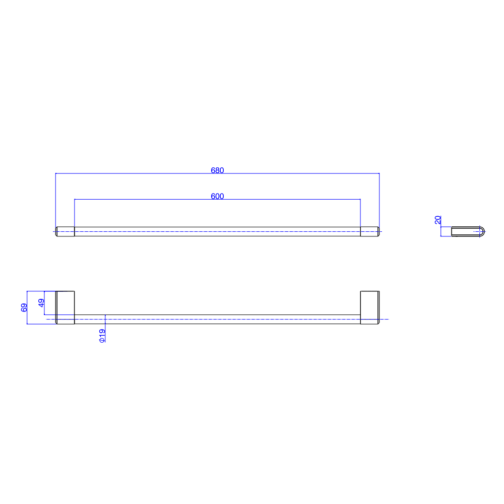 Porta Toalhas Barra 600mm Deca You Summer Gold - Deca