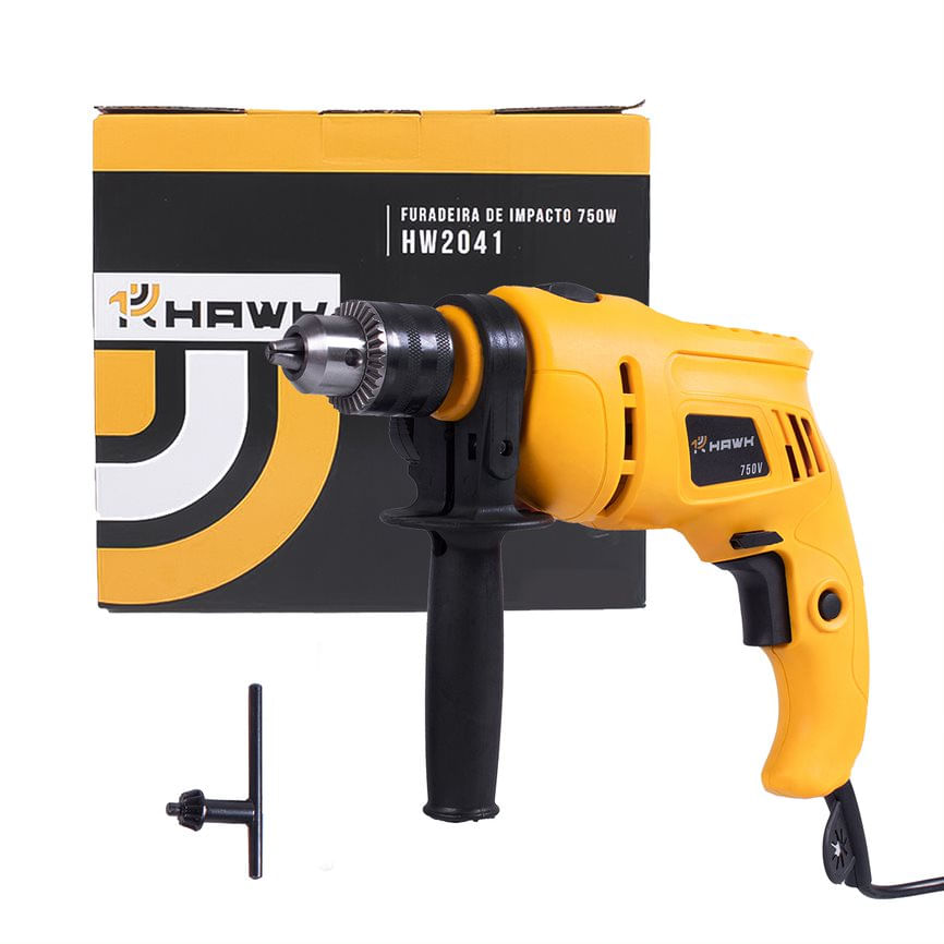 Furadeira De Impacto 13Mm 750W 3000Rpm 127V Hw2041 Hawk