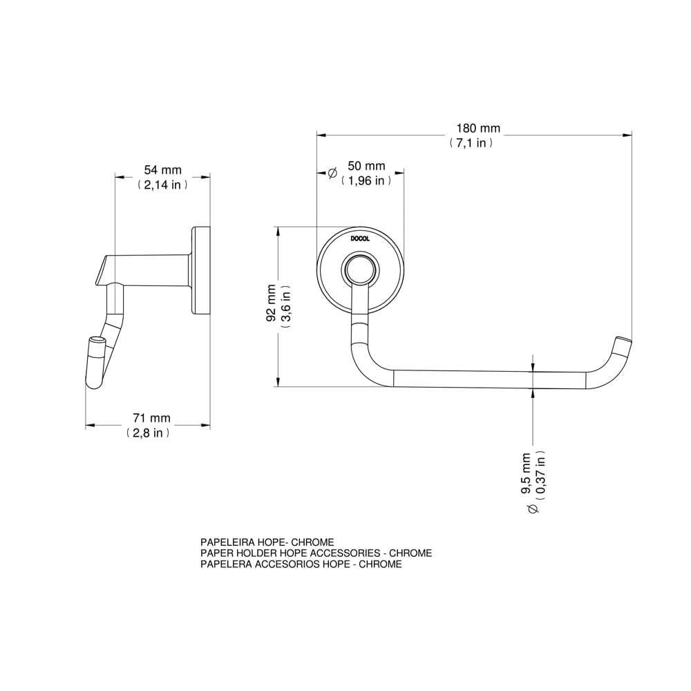 Kit Hope Cromado Basic - Docol