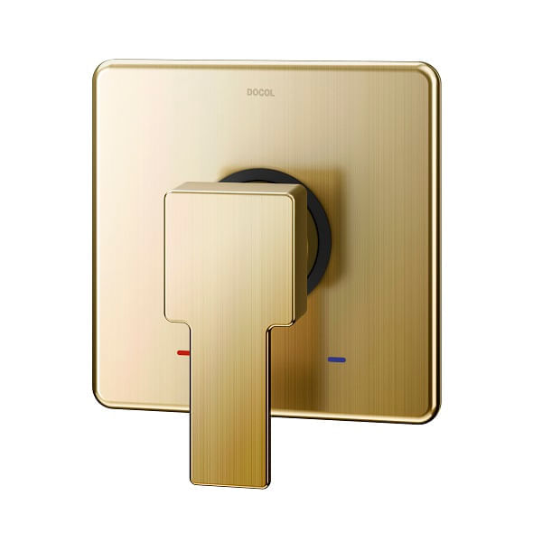 Acabamento Monocomando Chuveiro Ducha Higienica Edge Ouro Escovado - Docol