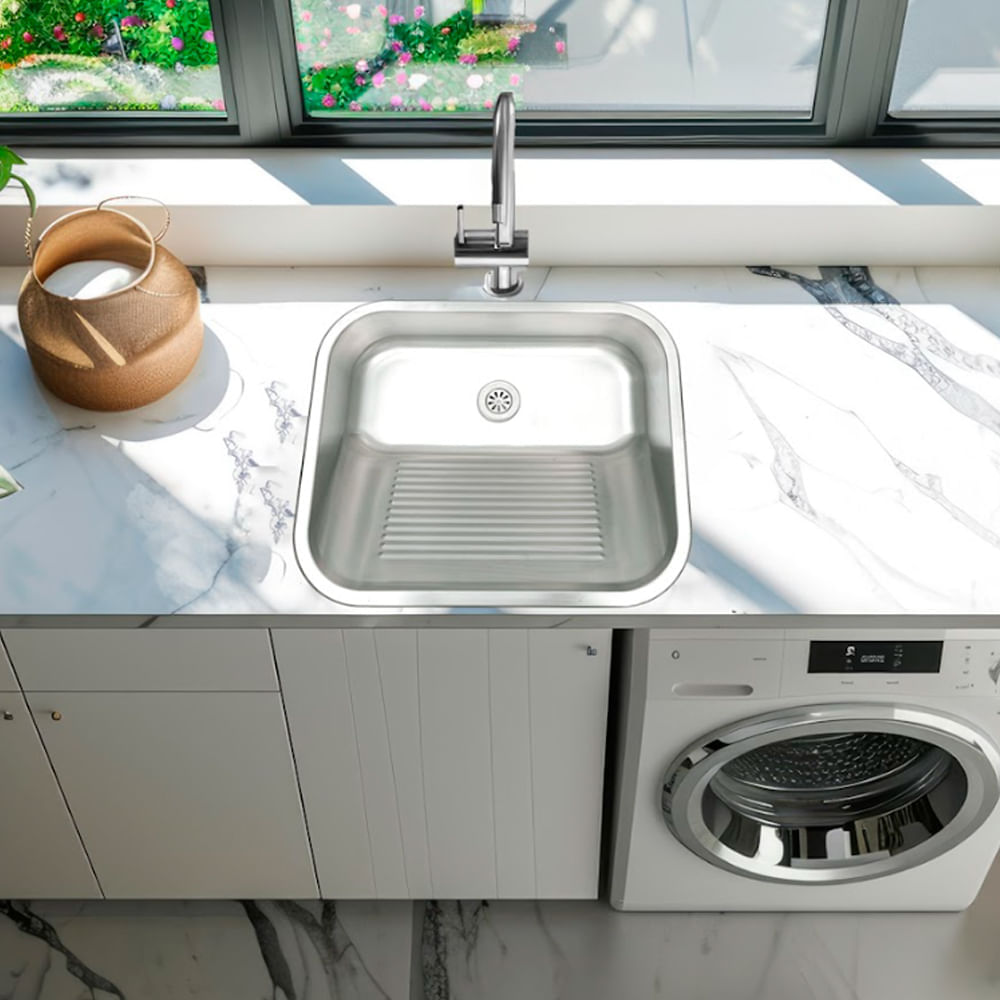 Tanque De Encaixe Viena Aco Inox 550x450x220 Mm - Levo