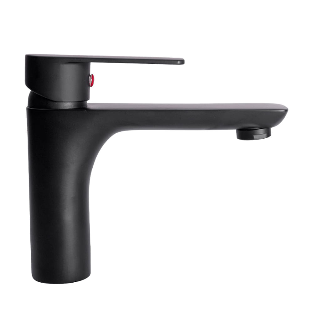 Steel Black Monocomando Lavatorio Mesa Bica Baixa (5 A 40mca) - Levo