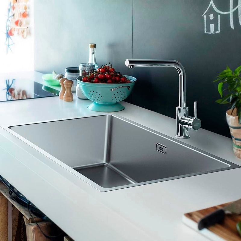 Cuba Attica  Retangular Bistro Inox Escovado 70x40x20 Cm - Docol