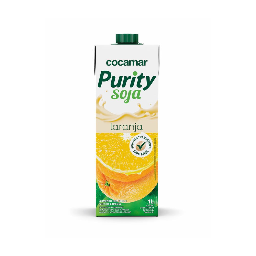 Alimento à Base de Soja Purity Sabor Laranja 1L